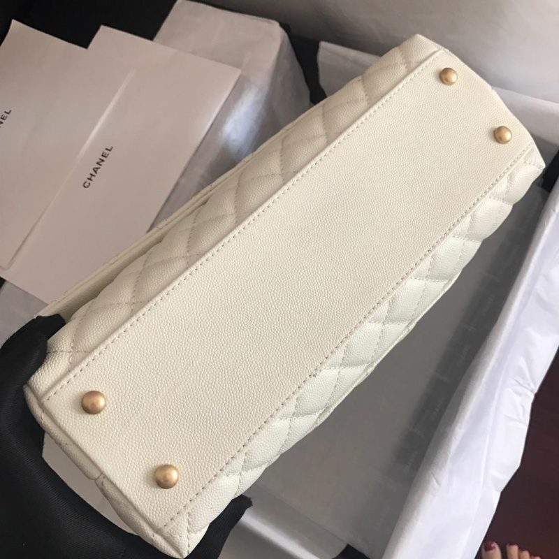CHL Coco With Top Handle Bag White For Women 11in/28cm - Image 3