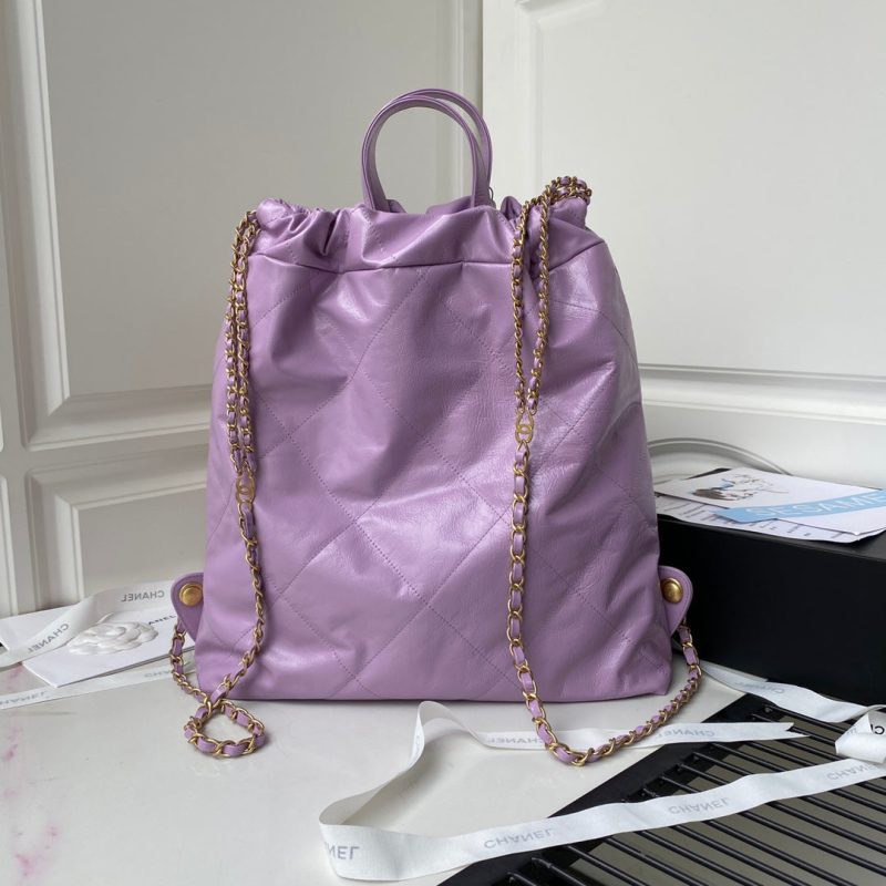 CHL Backpack Purple Shiny Large Bag For Women 51cm/20in - Image 3