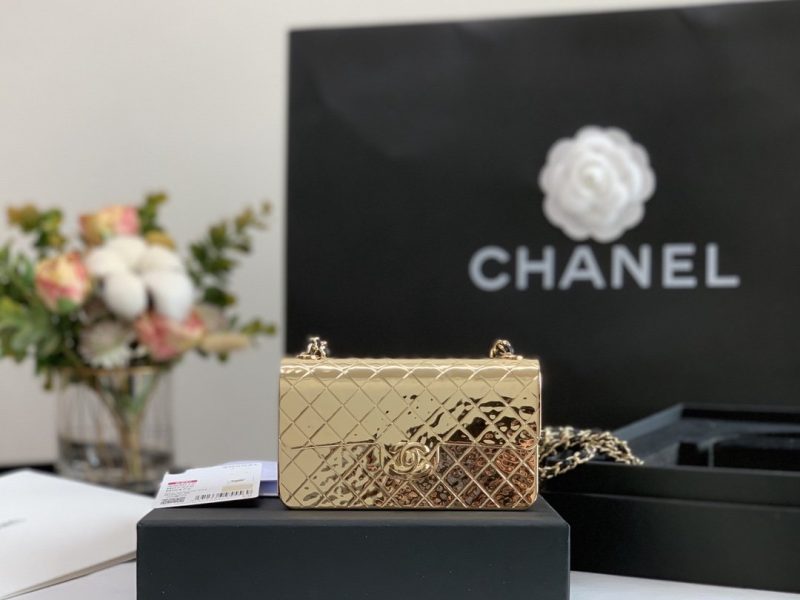 CHL Evening Flap Small Gold Bag For Women 12cm/4.5in - Image 5