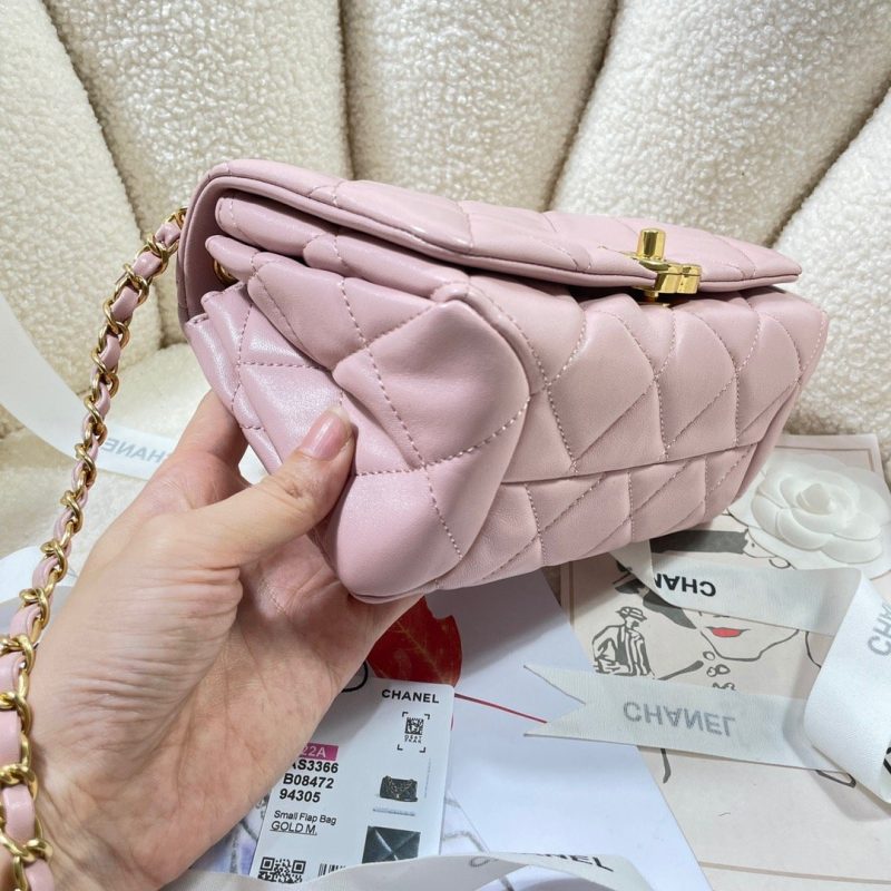 CHL Flap Bag Gold Hardware PiNike For Women, Women’s Handbags, Shoulder Bags 7.9in/20cm AS3366 - Image 3