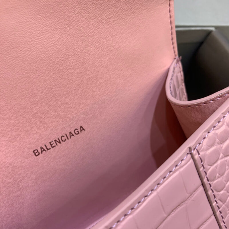 Balen Hourglass XS Handbag In Pink, For Women,  Bags 7.4in/19cm - Image 2