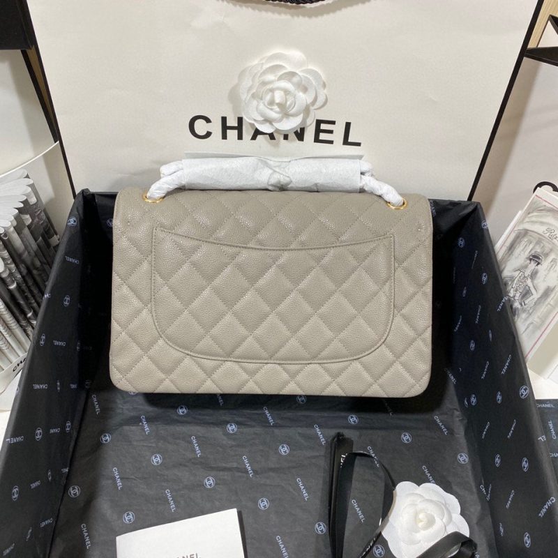 CHLLarge Classic Handbag Gold Hardware Grey For Women, Women’s Handbags, Shoulder Bags 11.8in/30cm - Image 5