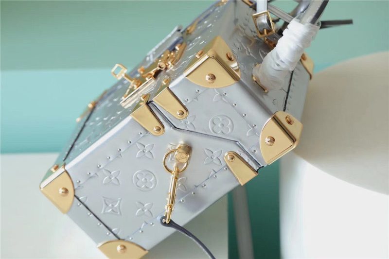 LV The Camera Box Monogram Empreinte By Nicolas Ghesquiere Light Blue For Women,  Shoulder And Crossbody Bags 9.3in/16cm LV - Image 5