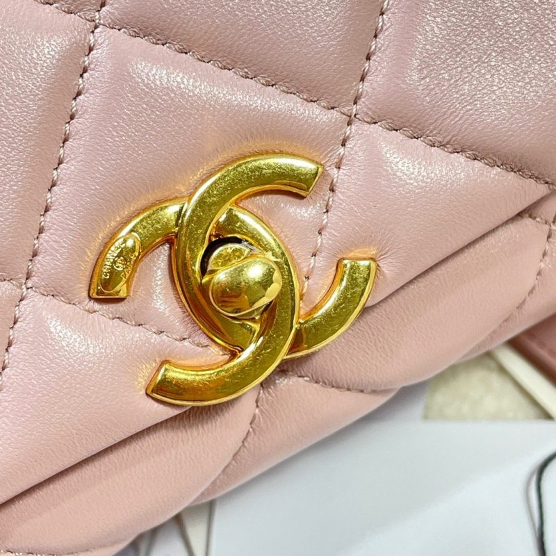 CHLLarge Flap Bag Gold Hardware PiNike For Women, Women’s Handbags, Shoulder Bags 9.1in/23cm AS3367 - Image 3