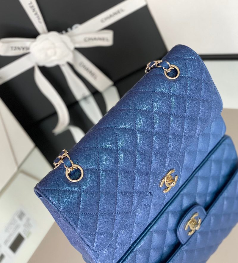 CHL Classic Handbag 26cm Blue For Women A01112 - Image 5