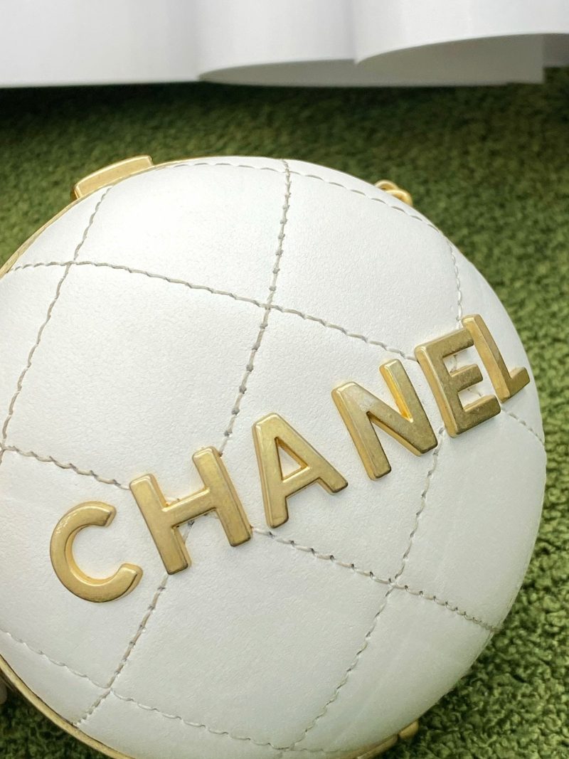 CHL Ball Bag White and Gold Chain Bag For Women 23.5cm/9.25in - Image 5