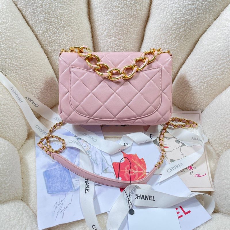 CHLLarge Flap Bag Gold Hardware PiNike For Women, Women’s Handbags, Shoulder Bags 9.1in/23cm AS3367 - Image 2