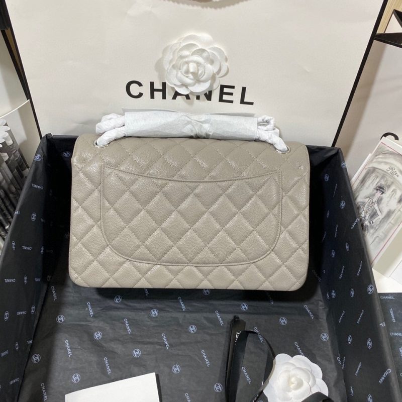 CHLLarge Classic Handbag Silver Hardware Grey For Women, Women’s Handbags, Shoulder Bags 11.8in/30cm - Image 6