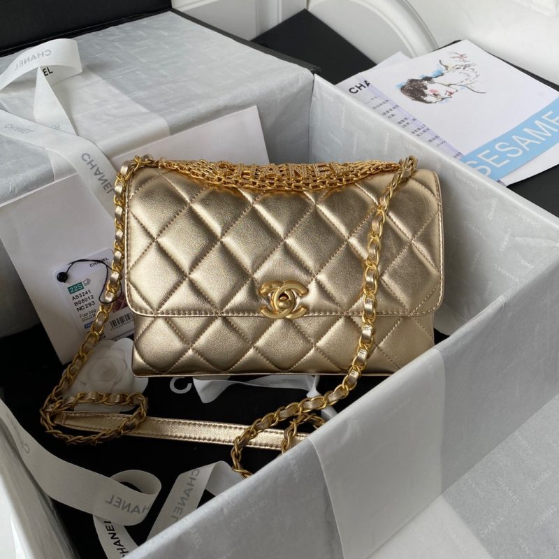 CHLFlap Bag Small Gold Bag For Women 15cm/6in