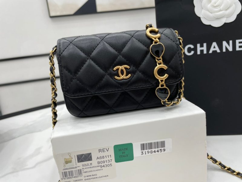 CHL Classic Distressed Black For Women, Women’s Bags 4.7in/12cm - Image 9