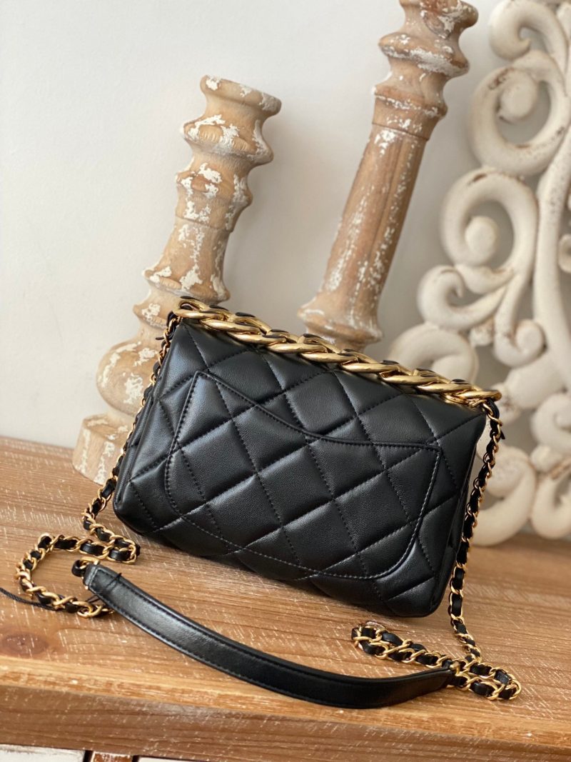 CHL Classic Diamond Flap Bag Black For Women, Women’s Bags 9.1in/23cm - Image 9