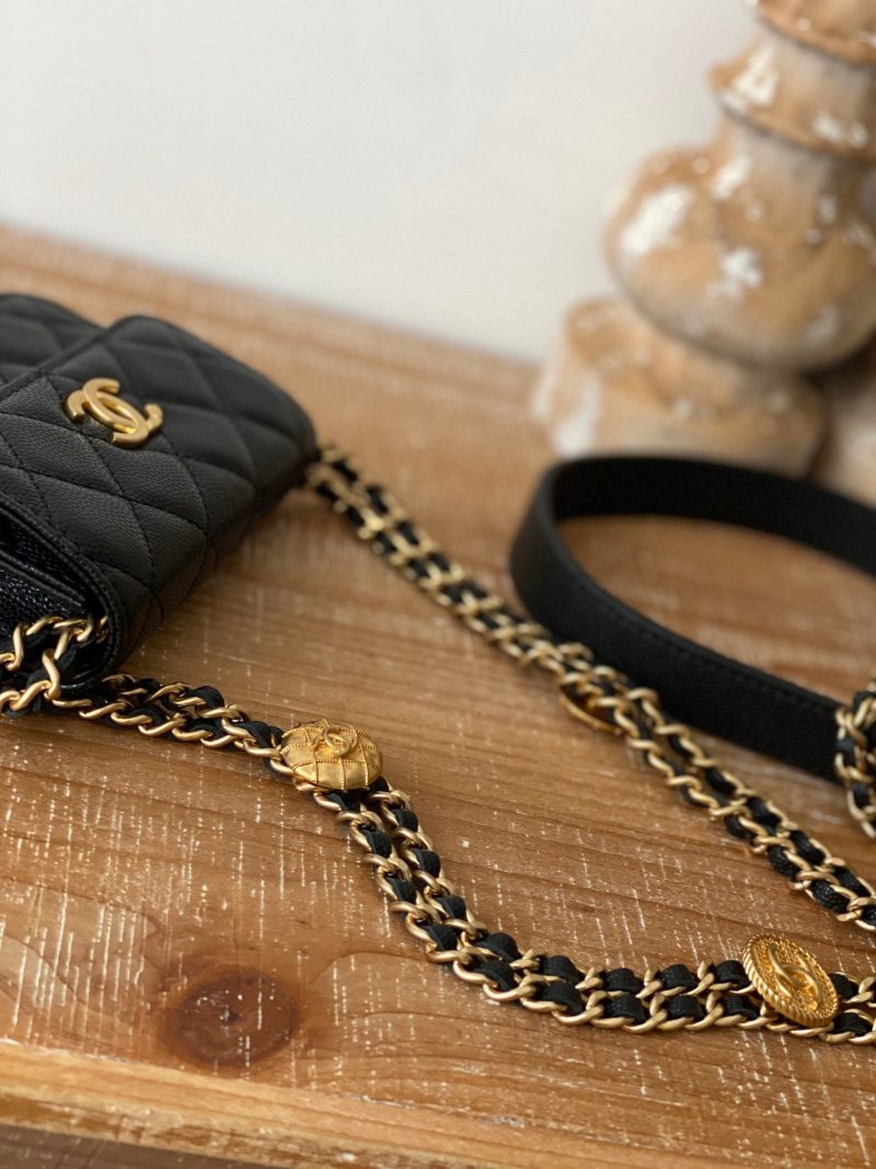 CHL Clutch With Chain Black For Women, Women’s Bags 4.8in/12.3cm AP2857 B08447 94305 - Image 9