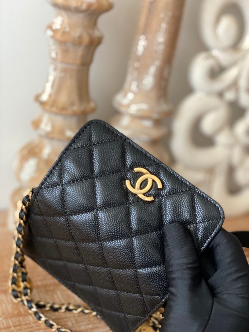 CHL Clutch With Chain Black For Women, Women’s Bags 4.8in/12.3cm AP2857 B08447 94305 - Image 8