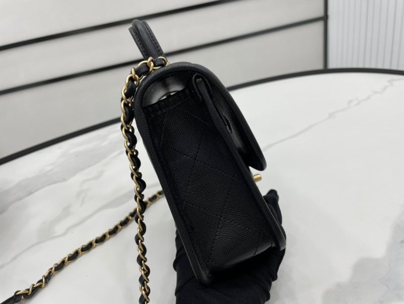 CHL 22K Flap Bag Black For Women, Women’s Bags 8.1in/20.5cm - Image 8