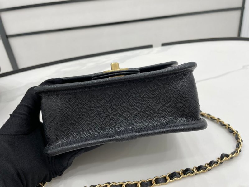 CHL 22K Flap Bag Black For Women, Women’s Bags 8.1in/20.5cm - Image 7