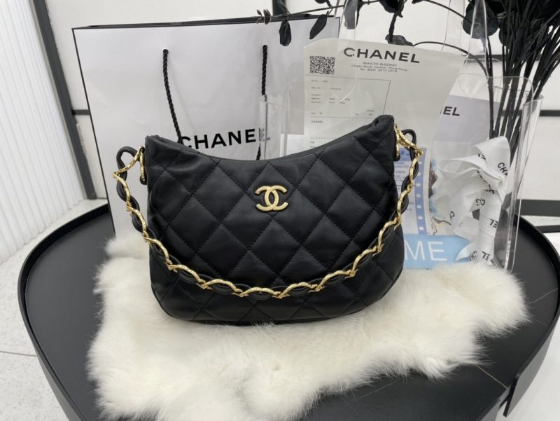 CHLHobo Handbag Black For Women, Women’s Bags 9.4in/24cm AS3562 B09178 94305