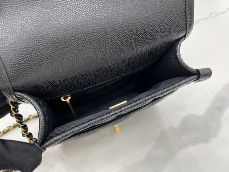 CHL 22K Flap Bag Black For Women, Women’s Bags 8.1in/20.5cm - Image 6