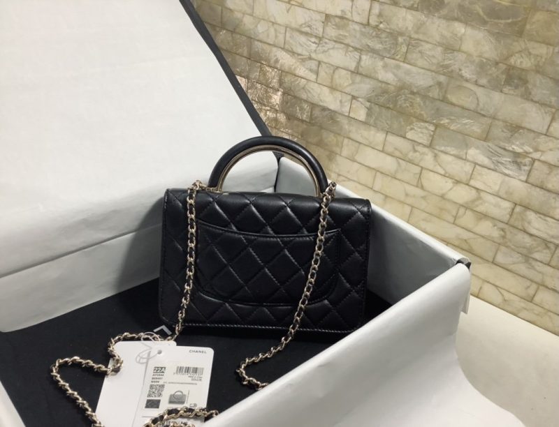 CHLHand-Held Oblique Cross Bag Black For Women, Women’s Bags 6.7in/19cm - Image 5