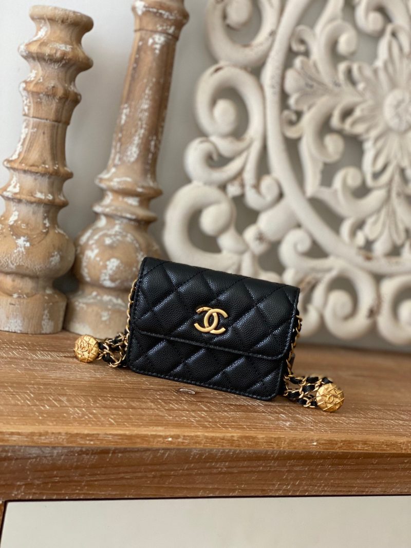 CHL Clutch With Chain Black For Women, Women’s Bags 4.8in/12.3cm AP2857 B08447 94305
