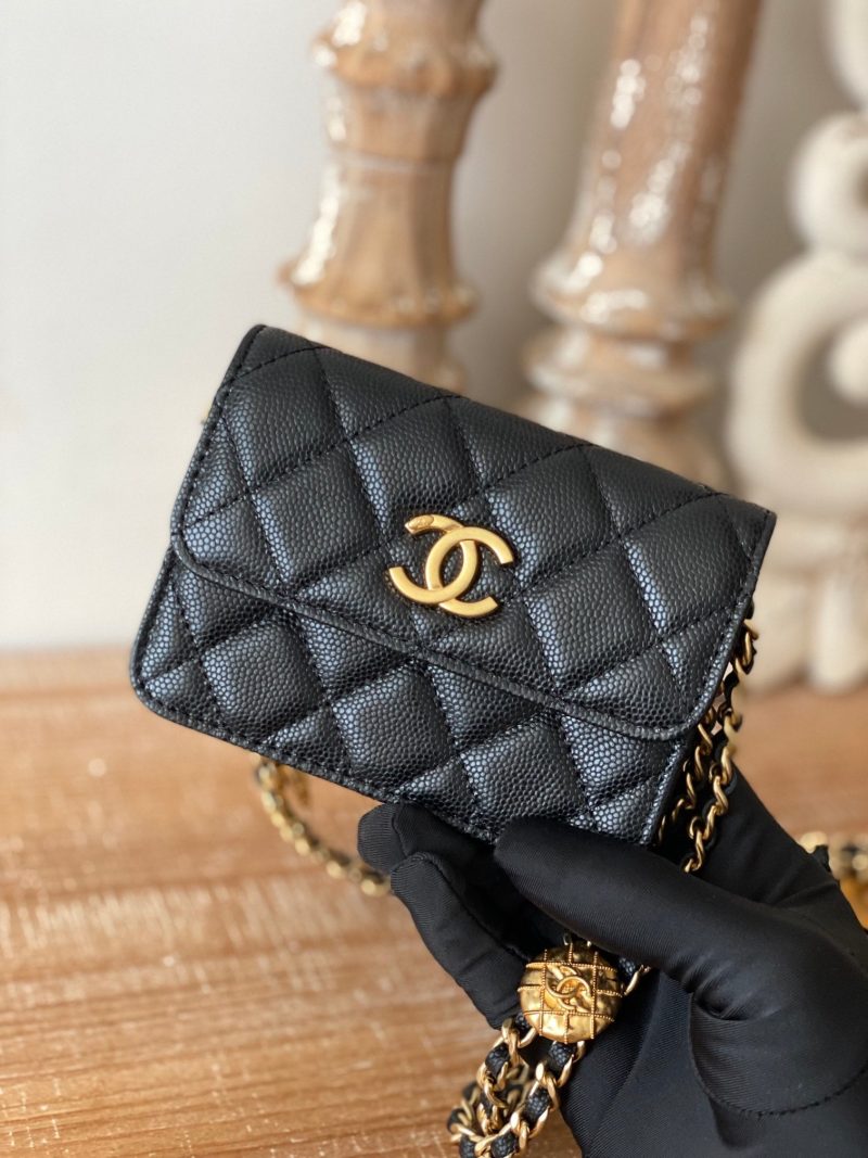 CHL Clutch With Chain Black For Women, Women’s Bags 4.8in/12.3cm AP2857 B08447 94305 - Image 4