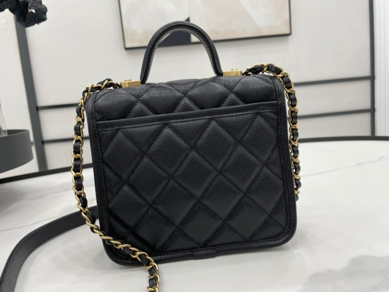CHL 22K Flap Bag Black For Women, Women’s Bags 8.1in/20.5cm - Image 3