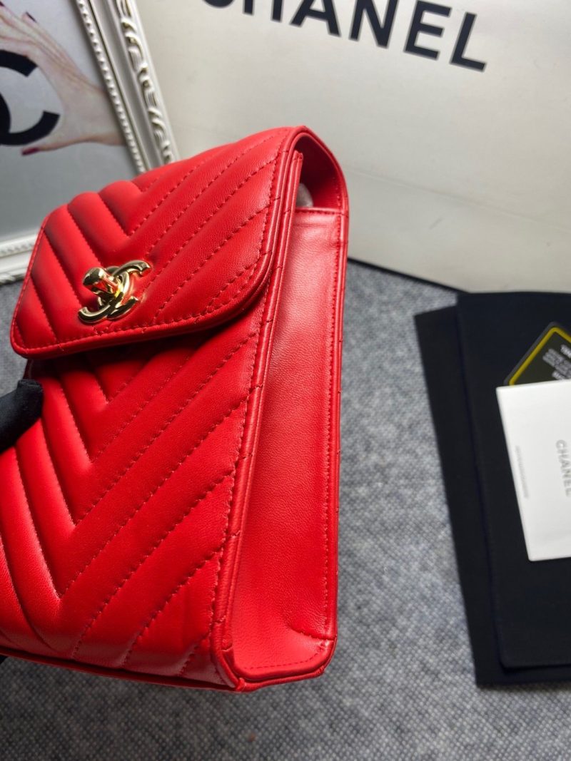 CHL Chevron Trendy CHL Phone Red Bag For Women 18cm/7in - Image 8