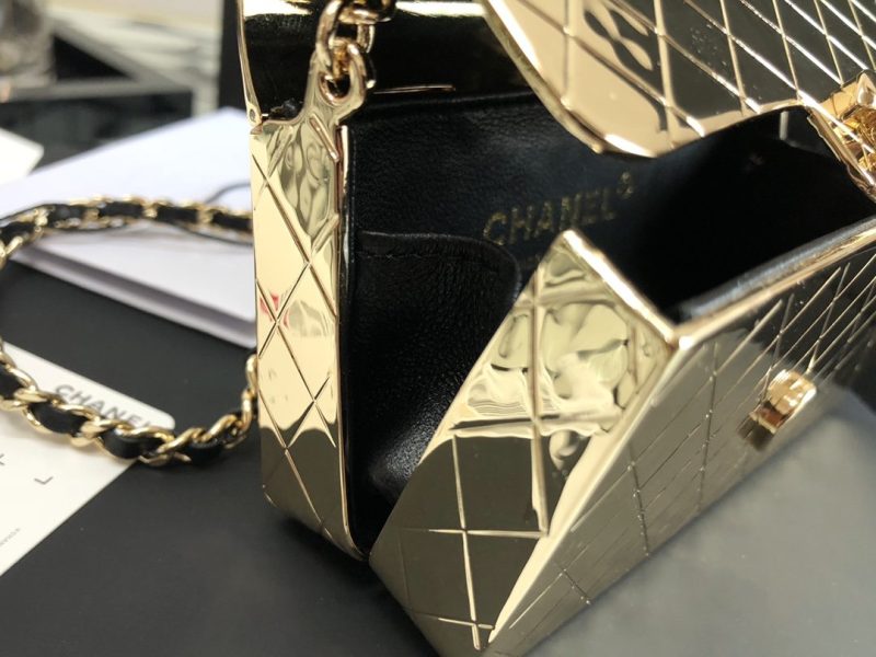 CHL Evening Flap Small Gold Bag For Women 12cm/4.5in - Image 3