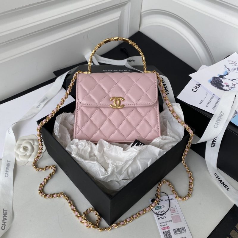 CHL Clutch With Chain Gold Hardware PiNike For Women, Women’s Handbags, Shoulder Bags 5.7in/14.5cm