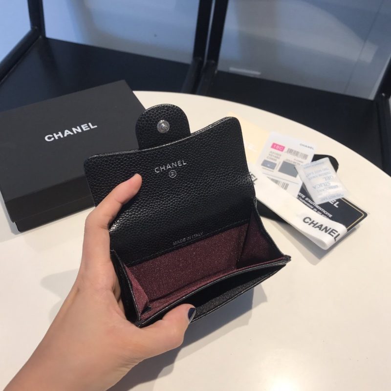 CHL Classic Card Holder Silver Hardware Black For Women, Women’s Wallet 4.5in/11.5cm - Image 5