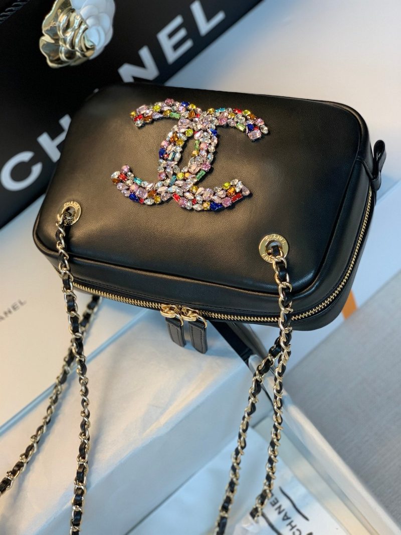 CHL Camera Cubic Diamonds Black Bag For Women 12.5cm/4.9in - Image 6