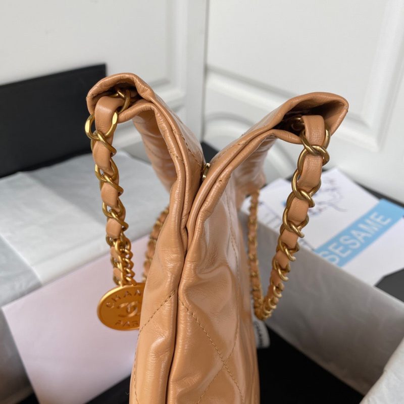 CHL 22 Handbag Gold Hardware Shiny Camel For Women, Women’s Handbags, Shoulder Bags 16.5in/38cm AS3261 B08037 NB356 - Image 3