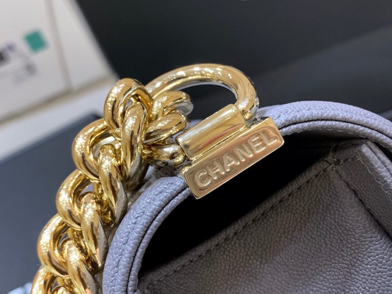 CHL Boy Handbag Gold Toned Hardware For Women 9.8in/25cm - Image 4