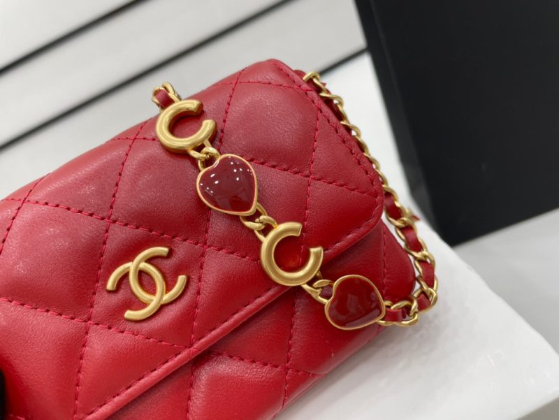 CHL Classic Distressed Red For Women, Women’s Bags 4.7in/12cm - Image 8