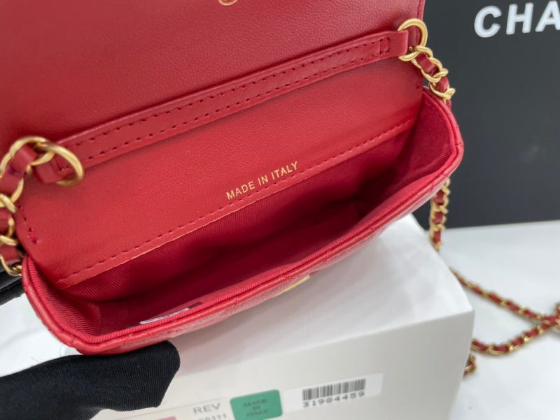 CHL Classic Distressed Red For Women, Women’s Bags 4.7in/12cm - Image 7