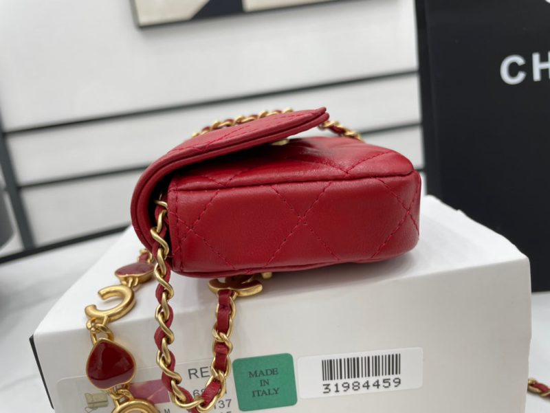 CHL Classic Distressed Red For Women, Women’s Bags 4.7in/12cm - Image 6
