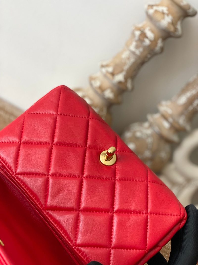CHL Classic Diamond Flap Bag Red For Women, Women’s Bags 9.1in/23cm - Image 9
