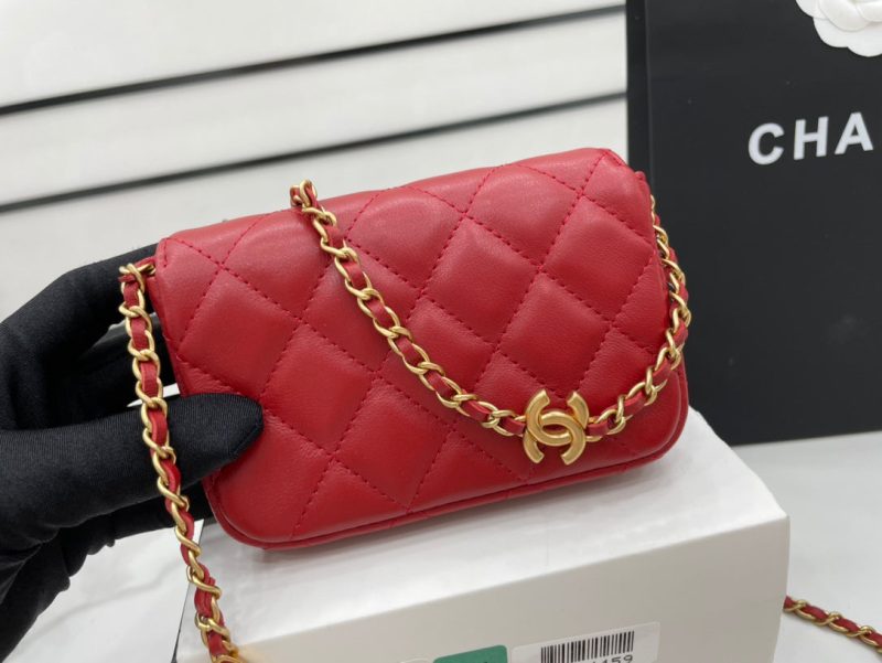 CHL Classic Distressed Red For Women, Women’s Bags 4.7in/12cm - Image 4