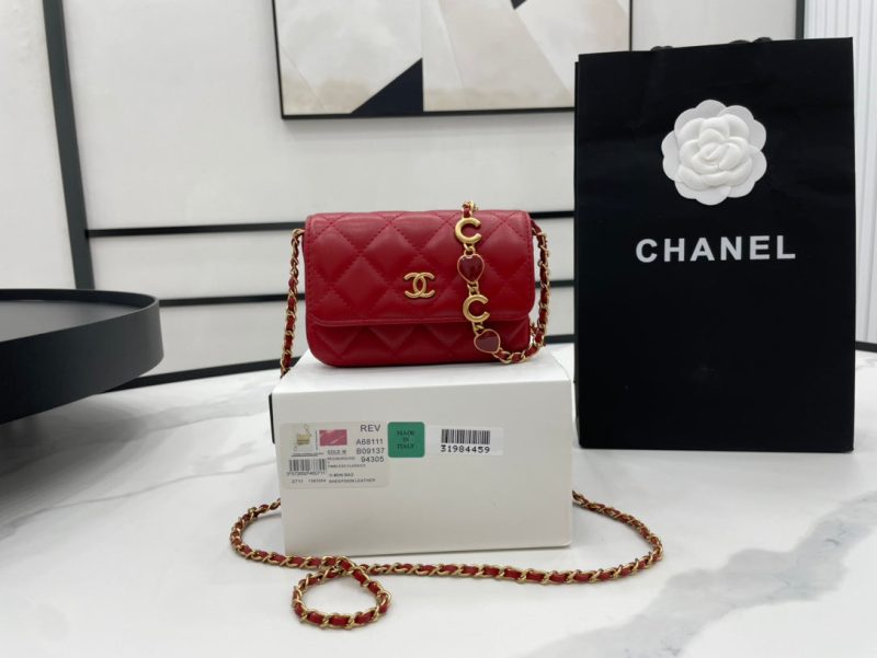 CHL Classic Distressed Red For Women, Women’s Bags 4.7in/12cm