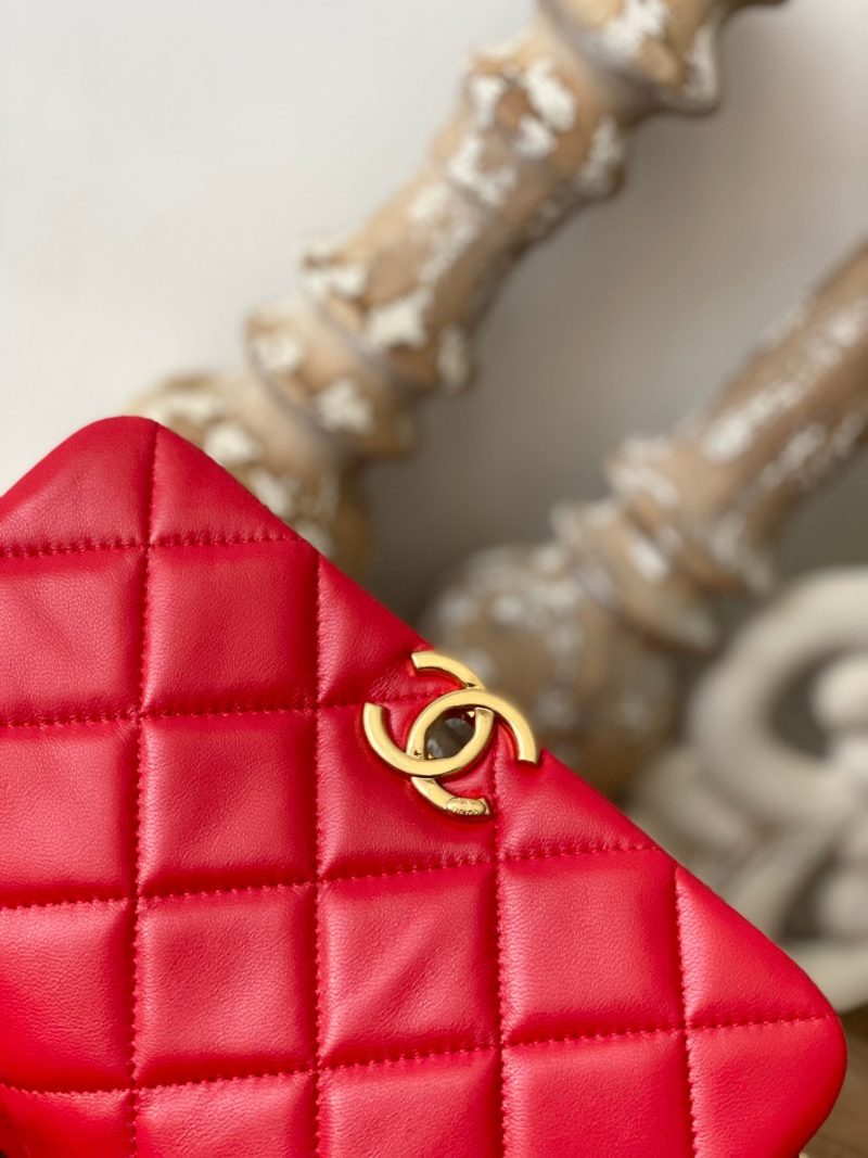 CHL Classic Diamond Flap Bag Red For Women, Women’s Bags 9.1in/23cm - Image 4