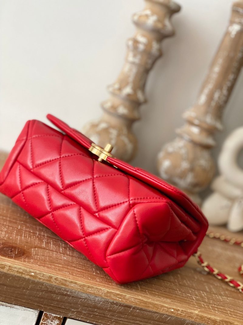 CHL Classic Diamond Flap Bag Red For Women, Women’s Bags 9.1in/23cm - Image 2