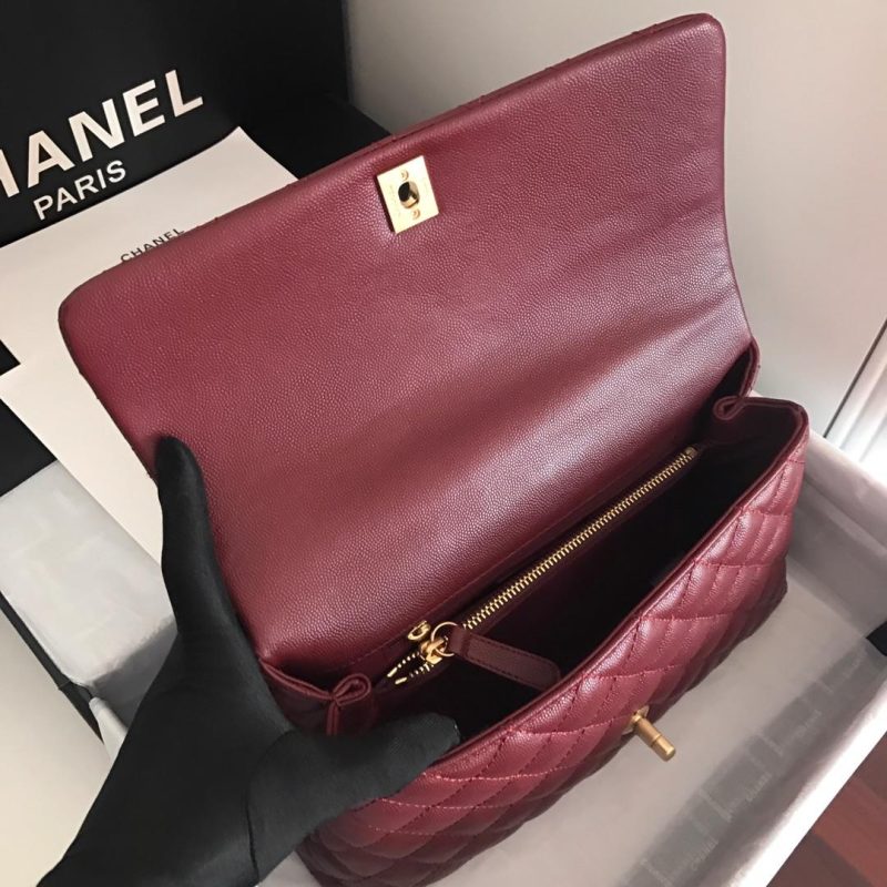 CHLHandbag With Top Handle Dark Red For Women 11in/28cm - Image 3