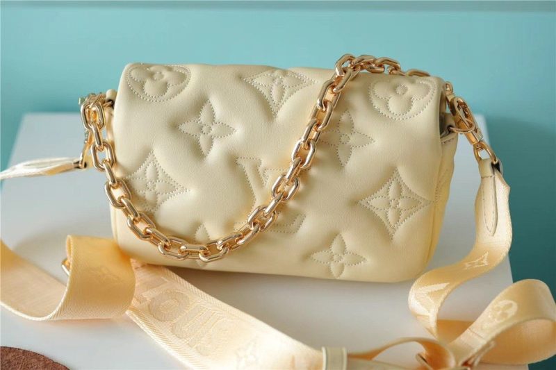 LV Wallet On Strap Bubblegram Monogram In Wallets and Small Leather Goods For Women Banane Yellow 7.9in/20cm LV M81400 - Image 3