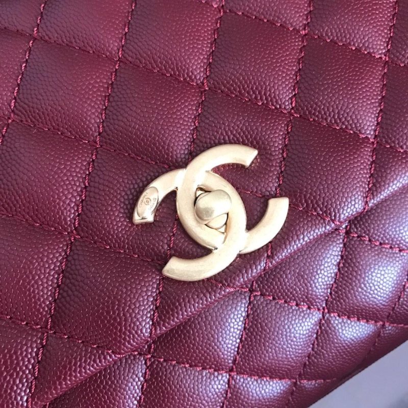 CHLHandbag With Top Handle Dark Red For Women 11in/28cm - Image 2