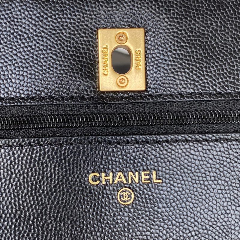 CHL Clutch With Chain Gold Hardware Black For Women, Women’s Handbags, Shoulder Bags 7.1in/18cm AP2860 - Image 3