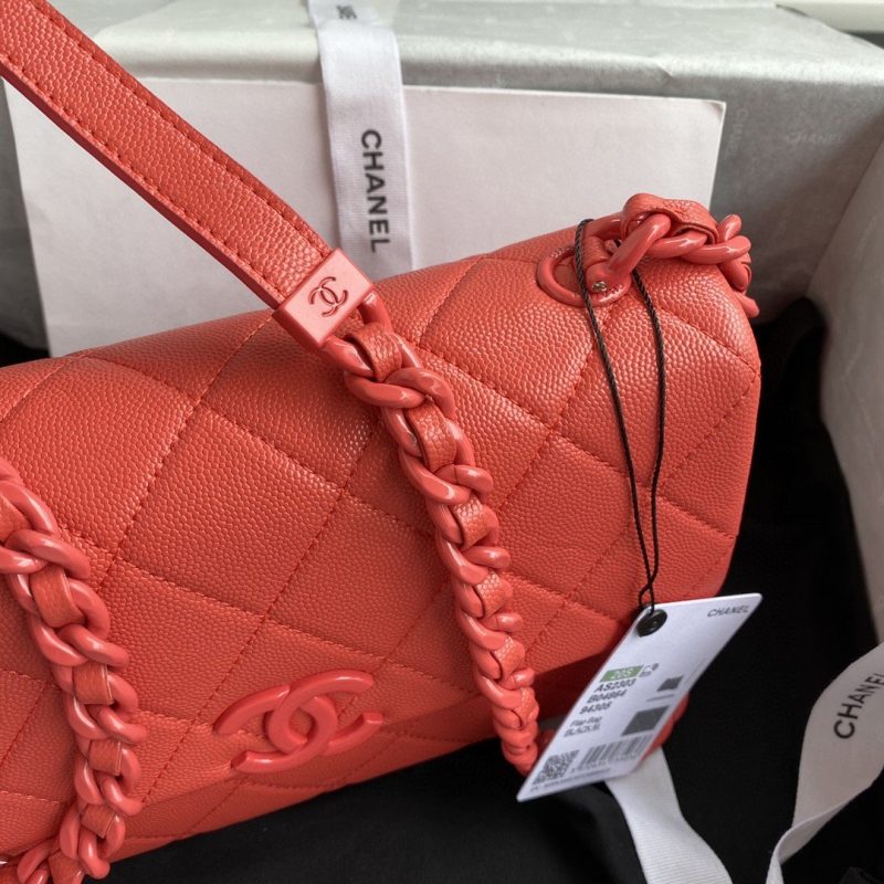 CHLFlap Bag Red Hardware Grained Red For Women, Women’s Handbags, Shoulder Bags 9.4in/24cm AS2303 - Image 2