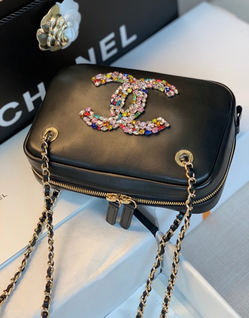 CHL Camera Cubic Diamonds Black Bag For Women 12.5cm/4.9in - Image 5