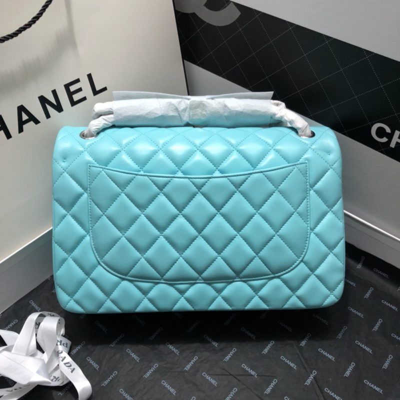 CHLLarge Classic Handbag Silver Hardware Blue For Women, Women’s Handbags, Shoulder Bags 11.8in/30cm - Image 5