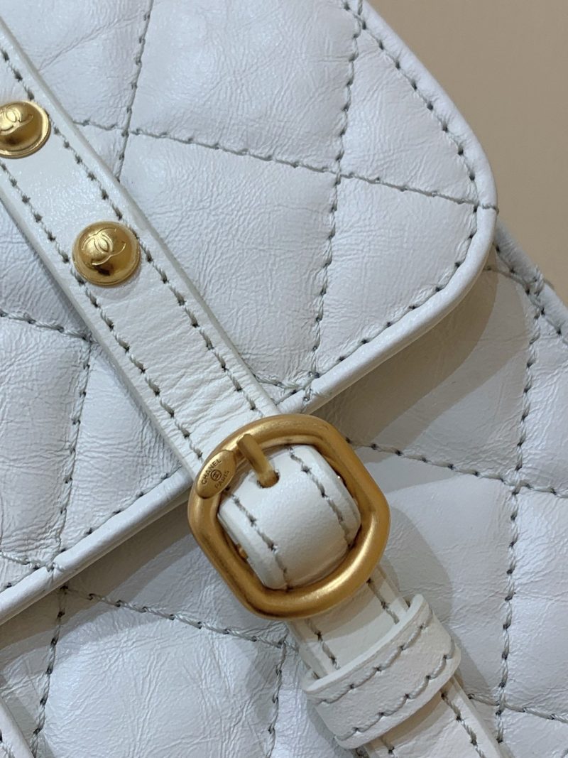 CHL Co Co Shoulder Bag Gold Chain White For Women 9.8in/25cm - Image 6