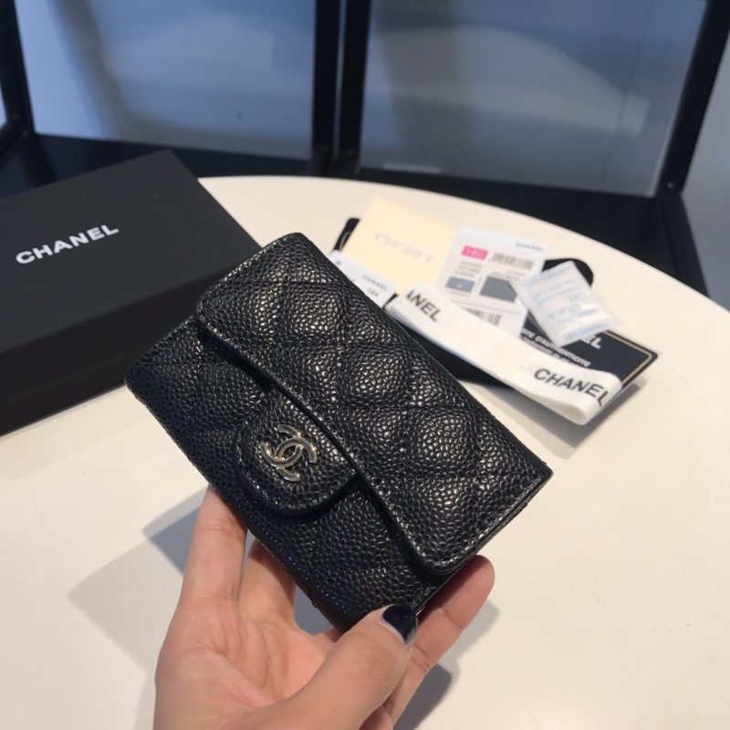 CHL Classic Card Holder Gold Toned Hardware Black For Women, Women’s Wallet 4.5in/11.5cm - Image 6