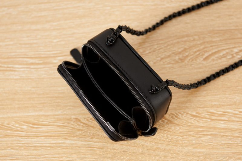 CHL Crystal Small Vanity with Chain Black Bag For Women 10cm/4in - Image 2